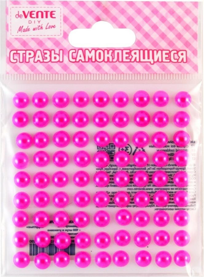 Стразы самоклеящиеся " Жемчуг" акриловые, розовый