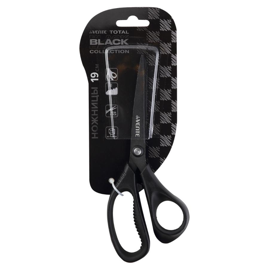Ножницы deVENTE "TOTAL BLACK", 19 см, черные