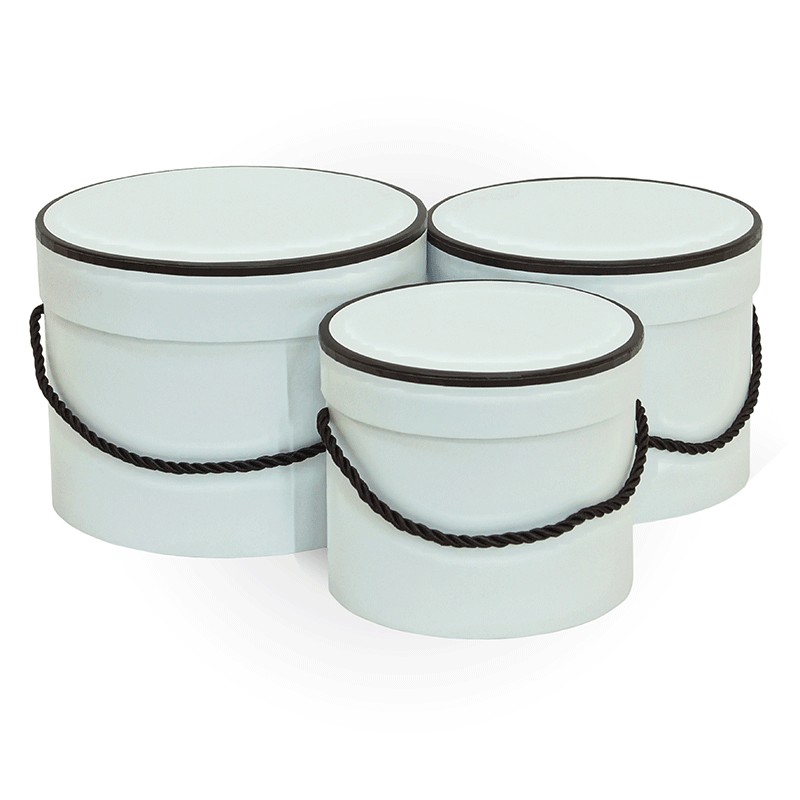 Подарочная коробка цилиндр, 17 х 13 см, белый с ручкой (3)