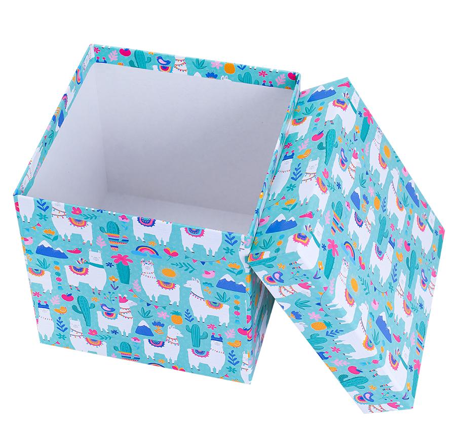 Подарочная коробка Ламы 17 х 17 х 17 см; (5)