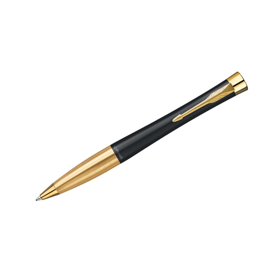 Ручка шариковая Parker  "Urban Twist Black GT" синяя, 1,0мм, поворот