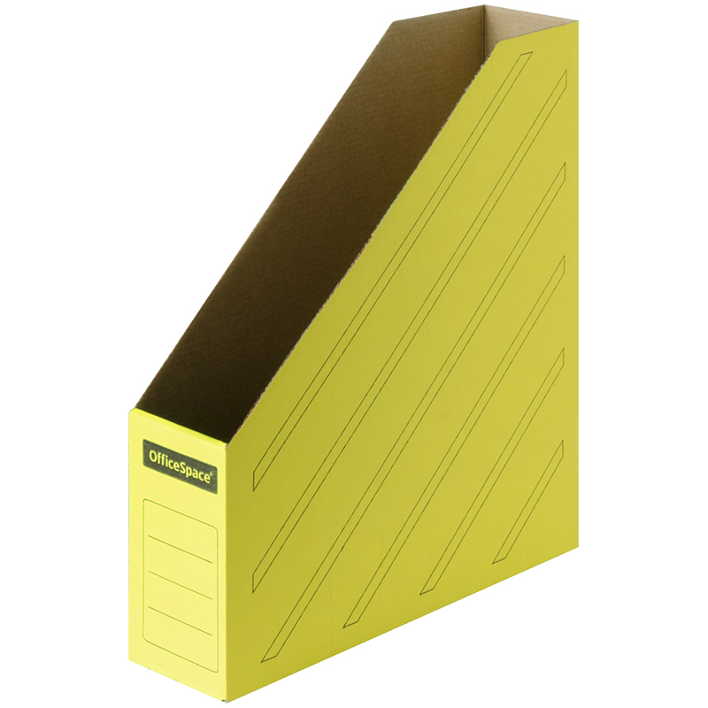 Стойка-уголок для бумаг Office Space, ширина 75мм, картонная, желтая
