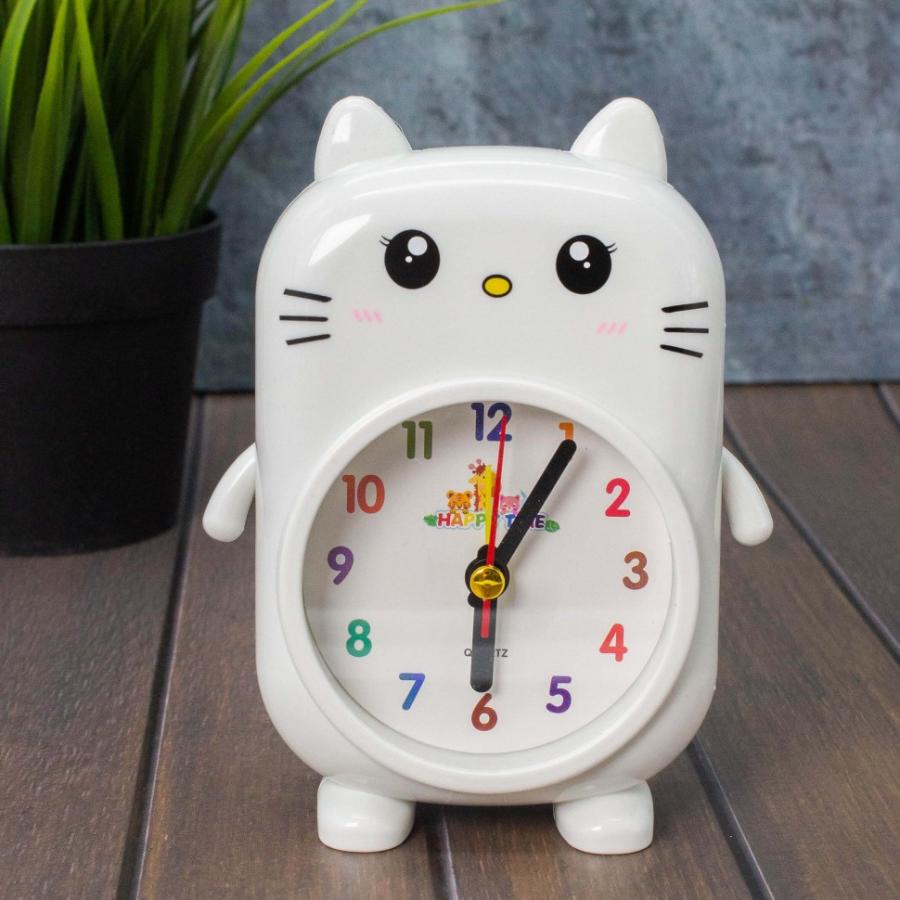 Часы-будильник "Smart cat", white
