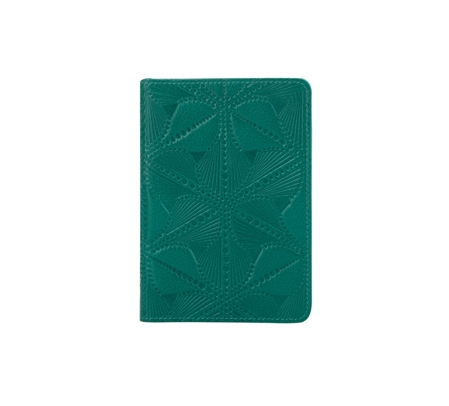 Обложка для паспорта "Abstraction" кожа, зеленый