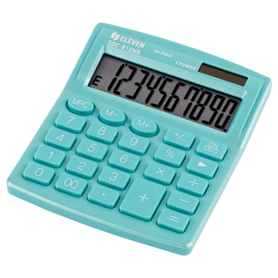 Калькулятор "Eleven SDC-810NR-GN" 10 разрядный, настольный, бирюзовый