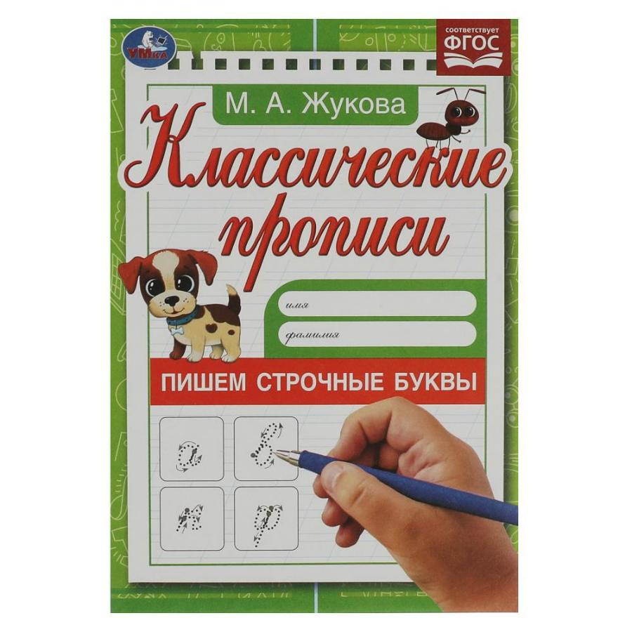 Прописи "Пишем строчные буквы" М.А. Жукова А5, 8 стр