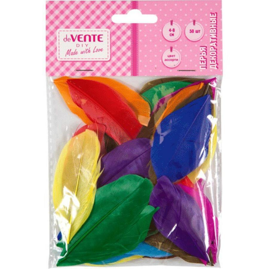 Перья декоративные "Leaf" в виде листочка, 4-8 см, 50 шт, ассорти