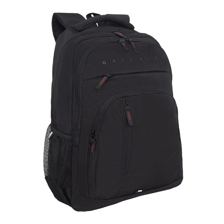 Рюкзак GRIZZLY, 47х32х17 см, черный-бордовый