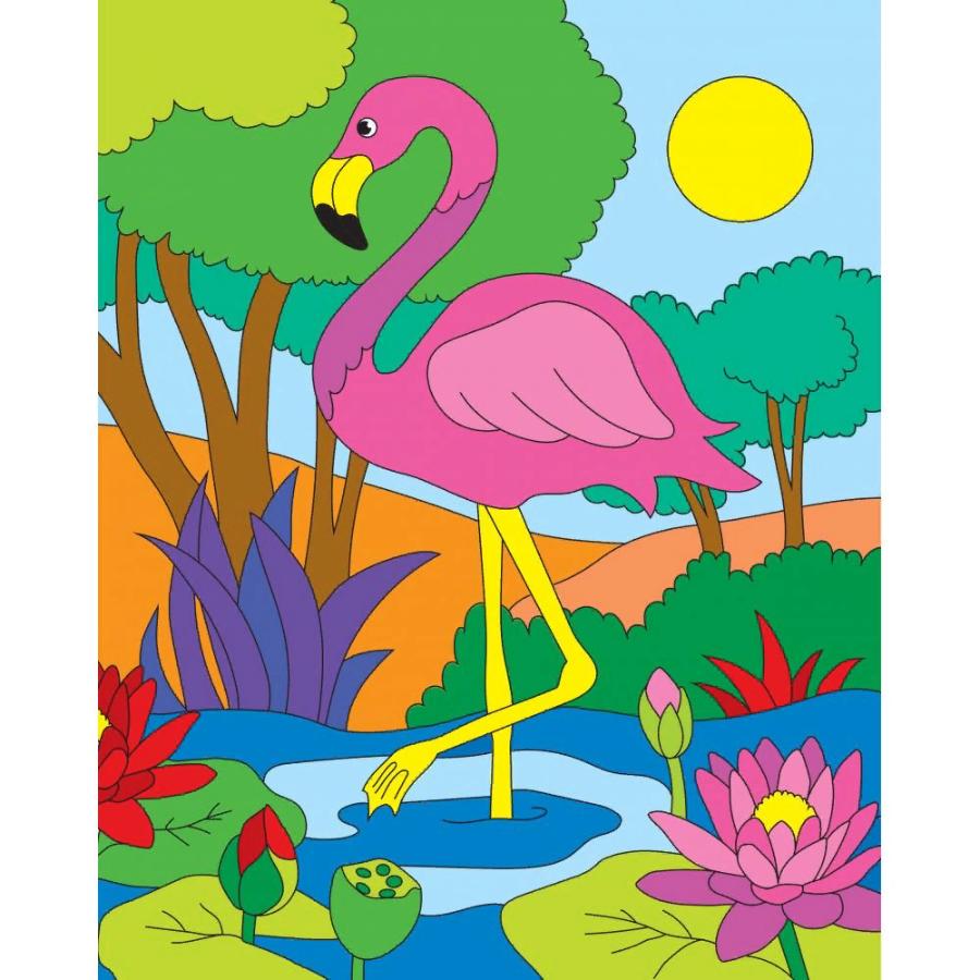 Картина по номерам "Яркий фламинго" 20х25 см