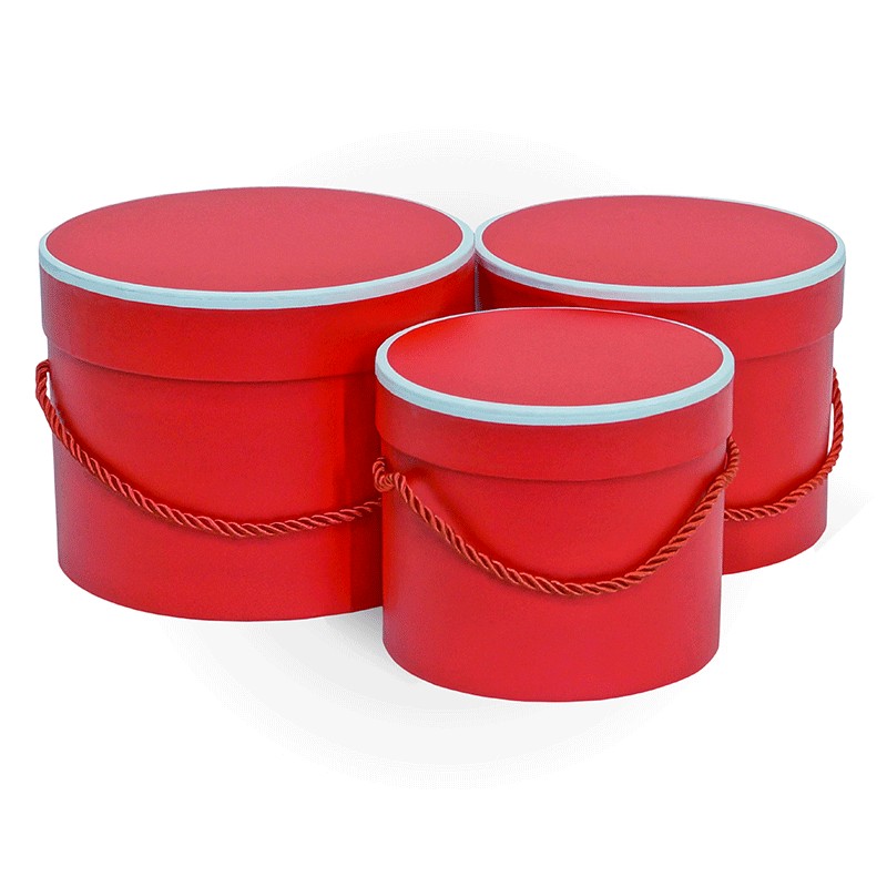 Подарочная коробка цилиндр, 17 х 13 см, алый с ручкой (3) Подарочная коробка цилиндр, 17 х 13 см, алый с ручкой (3)