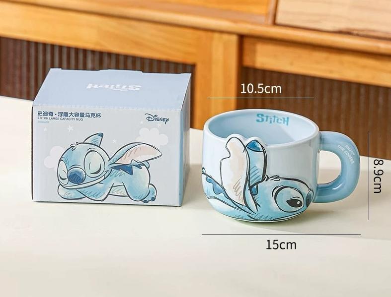 Кружка 500 мл Стич, голубая