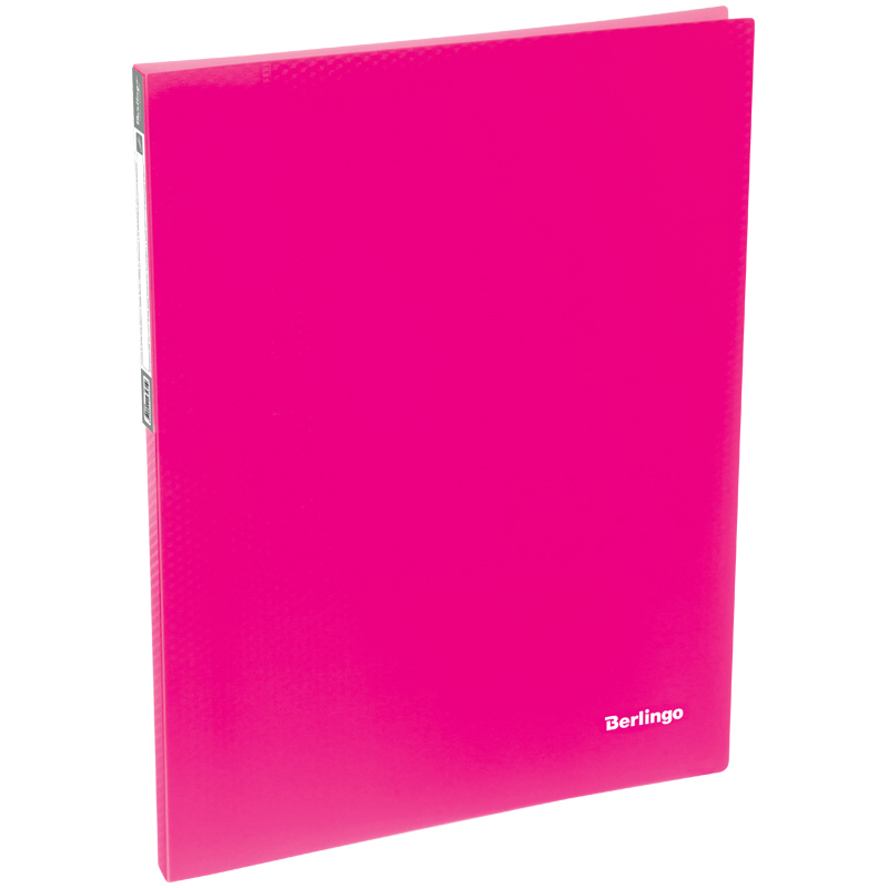 Папка с пружинным скоросшивателем Berlingo "Neon", 700 мкм, розовая