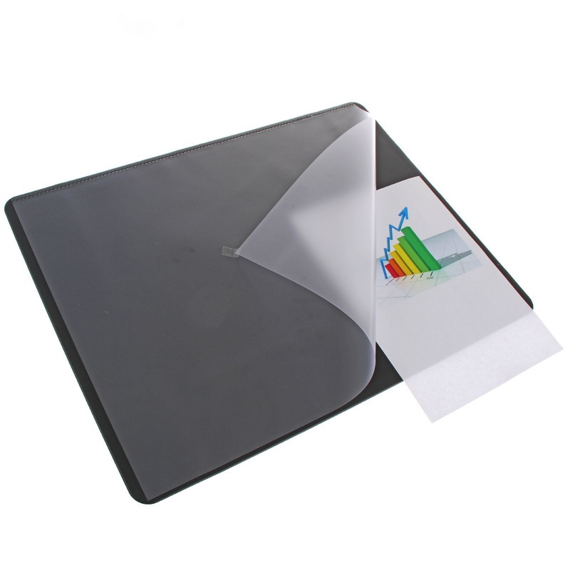 Настольный коврик-подкладка для письма 40х60 см (черная с прозрачным листом) DURABLE