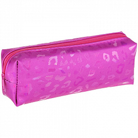 Пенал-косметичка "Bright Leo", розовый, ПВХ, 20х7х4,5 см