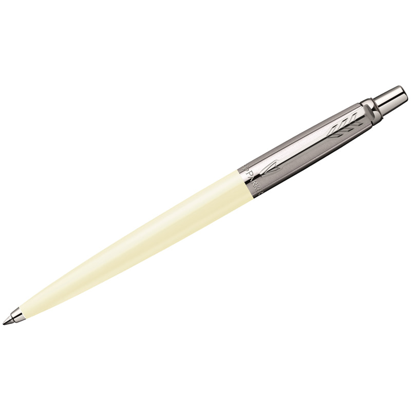 Ручка шариковая Parker "Jotter" White Chrome, синяя 1,0 мм