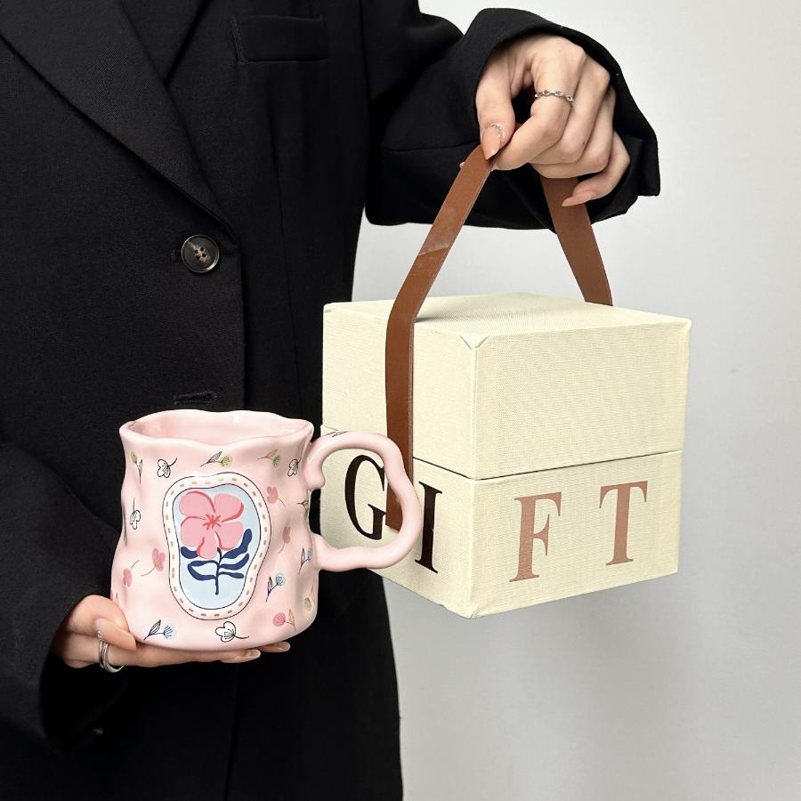 Кружка Розовый цветок, подарочная коробка