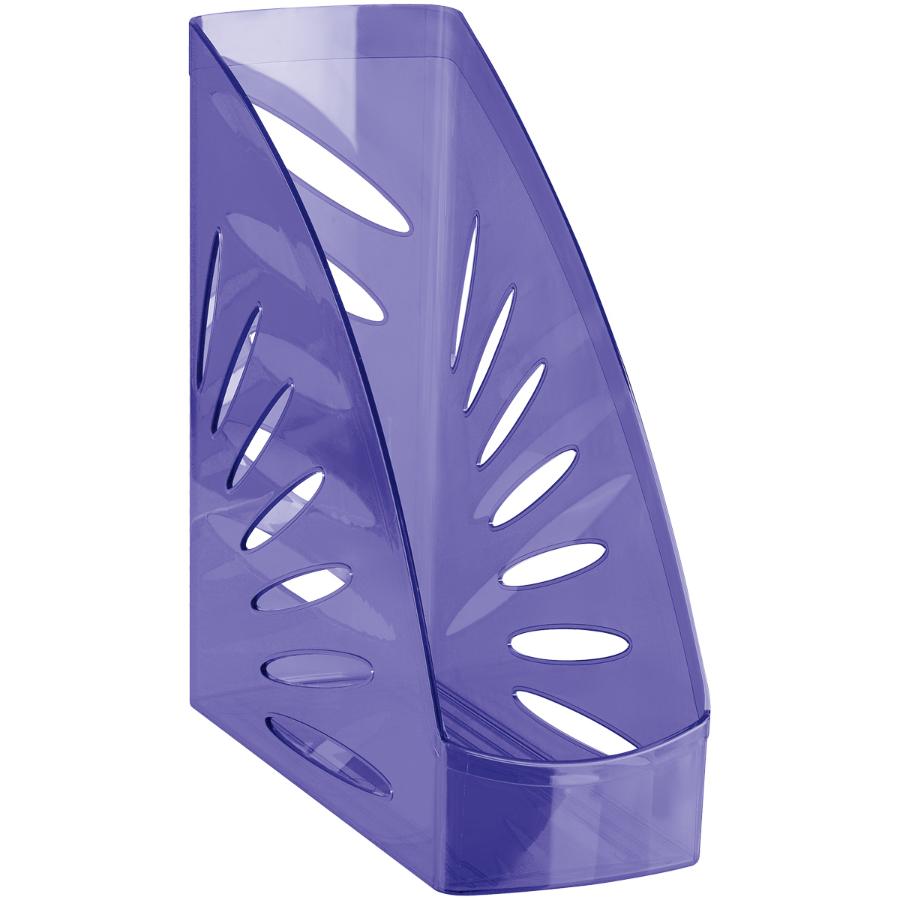 Стойка-уголок для бумаг СТАММ "Тропик", ширина 110 мм, тонированный фиолетовый