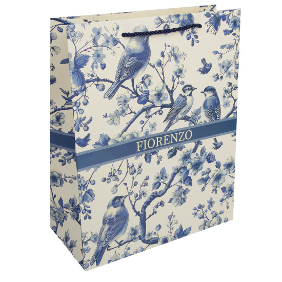 Пакет подарочный 26x32x12 см "Blue birds"