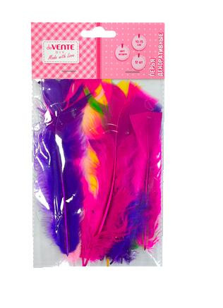 Перья декоративные "DIY",15-20 см, 12шт, ассорти