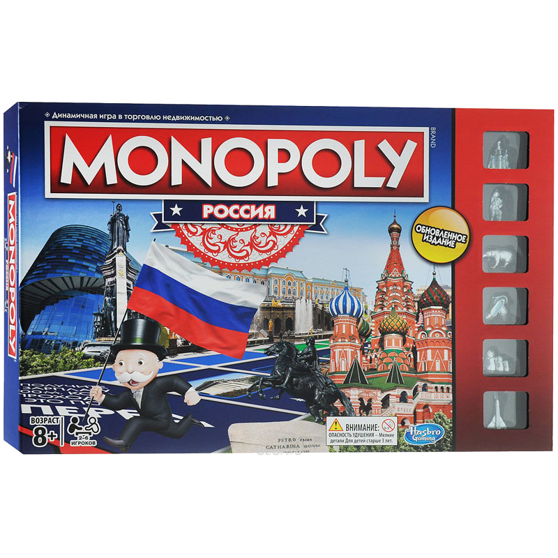 Игра настольная "Монополия Россия", картонная коробка