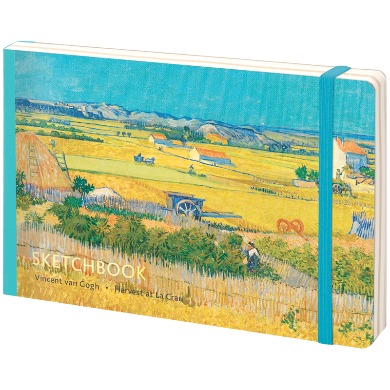 Скетчбук - альбом для рисования 80л. А5 "Van Gogh", 100г/м2, тв.обл, карман, доп.листы крафт