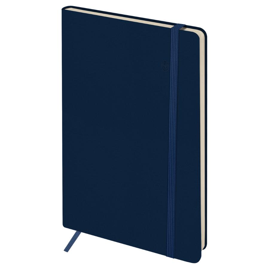 Книжка записная А5 96 л "Classic. Dark blue", кожзам, на резинке без линовки