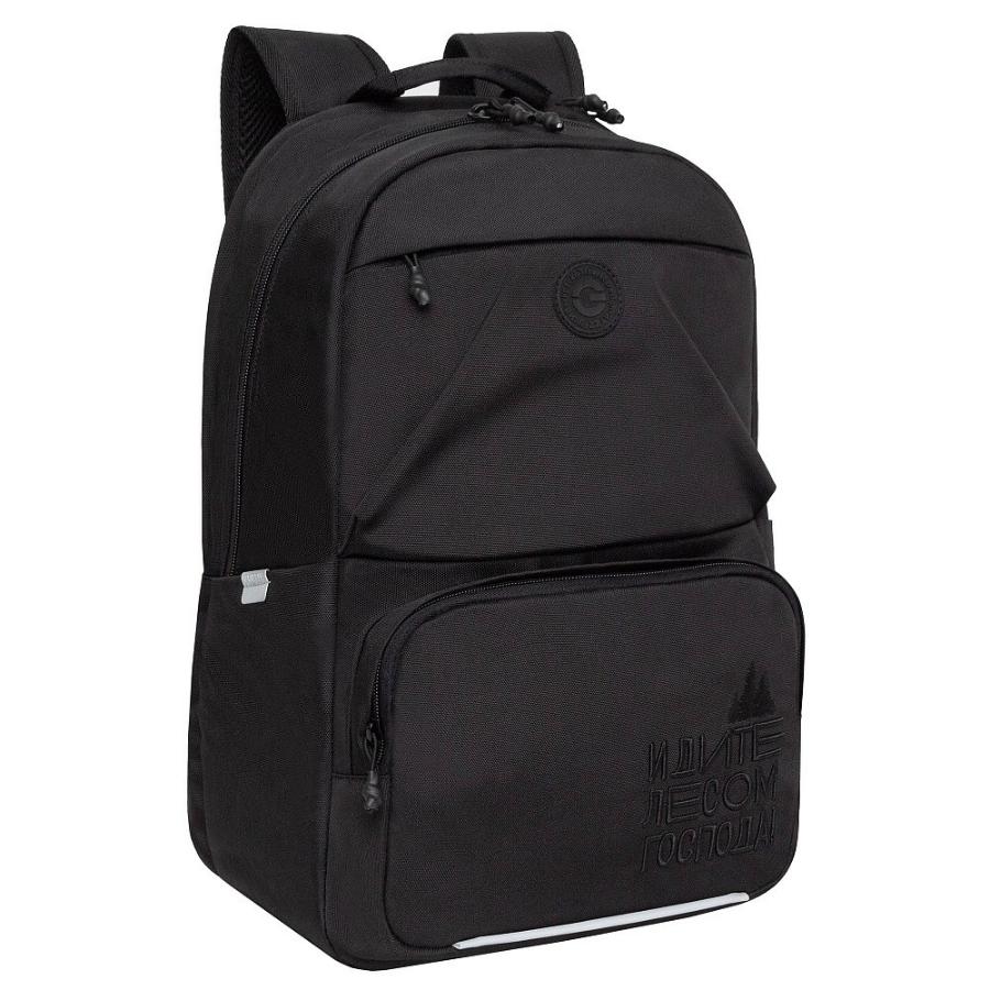 Рюкзак GRIZZLY, 42х31х22 см, черный-черный