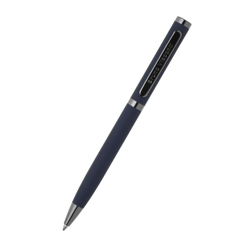 Ручка шариковая Bruno Visconti "FIRENZE" 1 мм, синяя, синий корпус, футляр черный