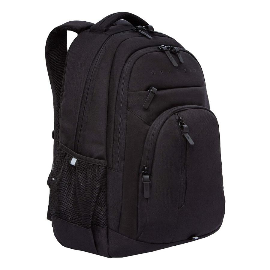 Рюкзак GRIZZLY, 47х32х17 см, черный-черный