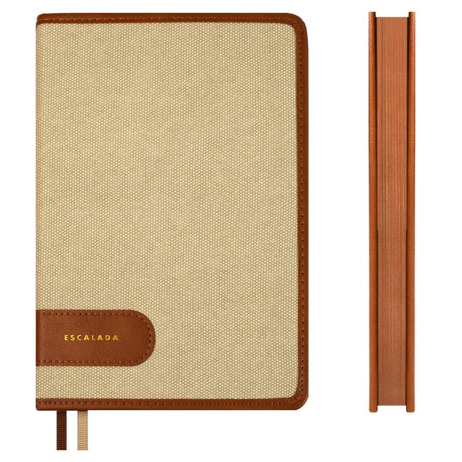 Ежедневник А5 160л  ESCALADA, Пике бежевый, недатированный, кожзам