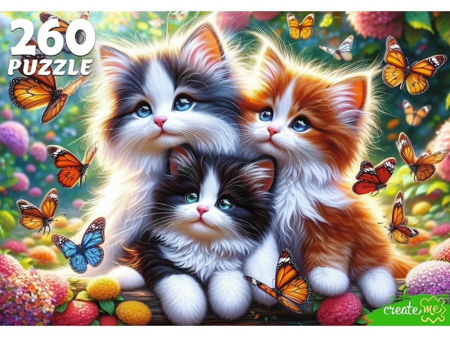 Пазл 260 шт "Котята и бабочки"