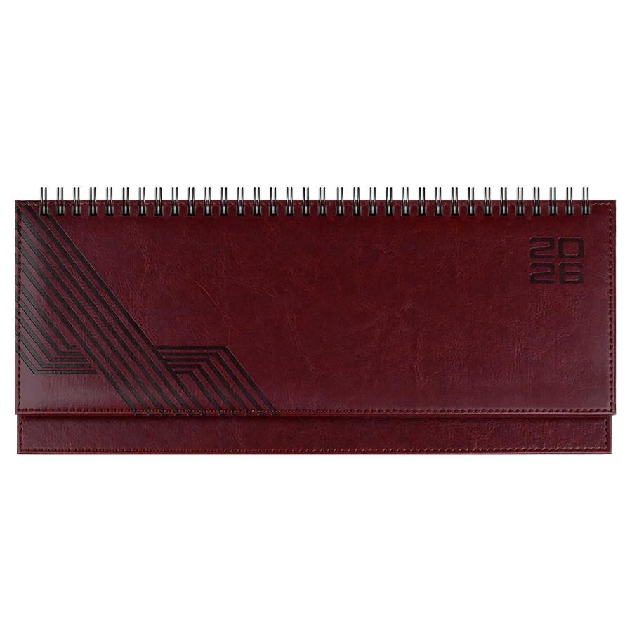 Планинг 310x130 мм 64 л.2026г, ESCALADA, Сариф бордовый