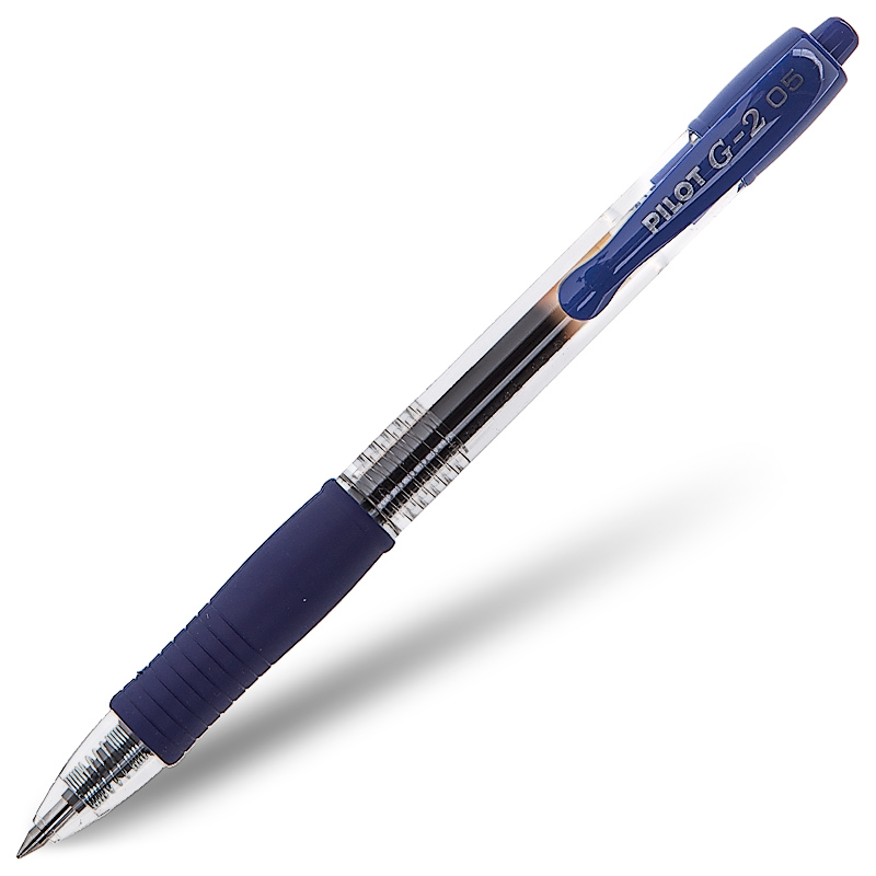 Ручка гелевая автоматическая PILOT "G-2" 0,5 мм, грип, синяя