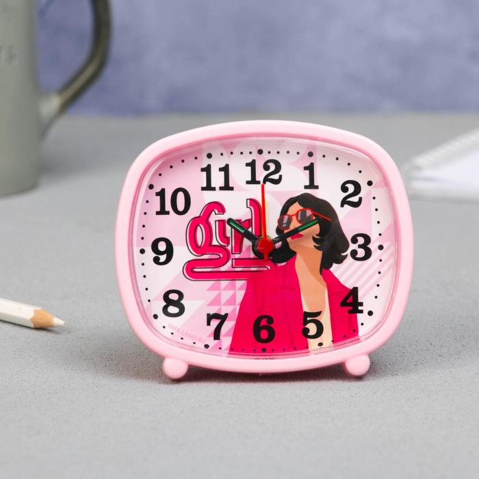 Часы-будильник "Girl", пластик
