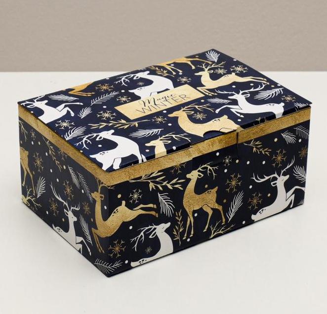 Подарочная коробка складная «Новогоднее волшебство», 22 × 15 × 10 см