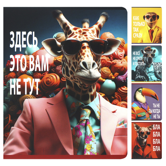 Тетрадь 48 л Fashion animals