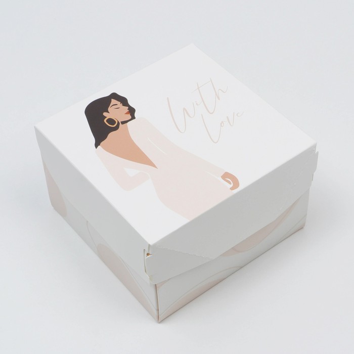 Коробка подарочная складная «С любовью», 12 × 8 × 12 см