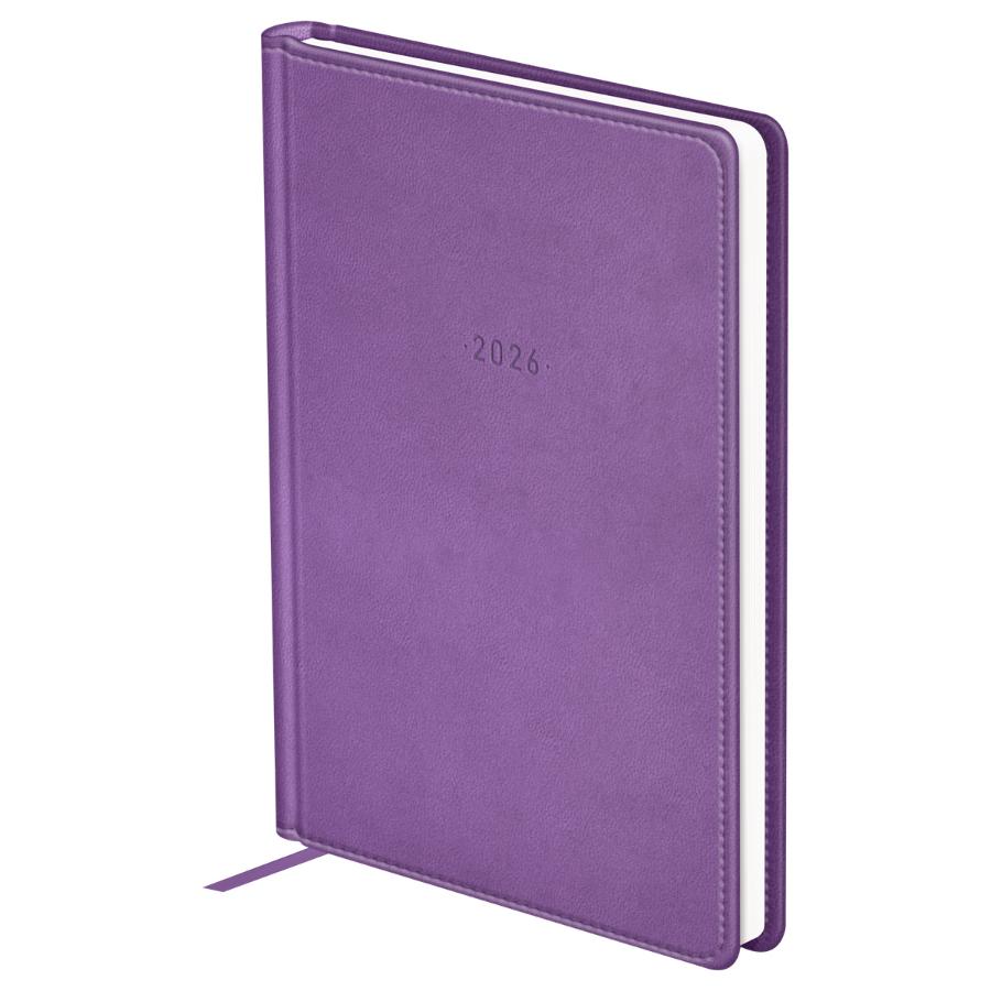 Ежедневник А5 176 л. 2026г, BG "Winner.  Light purple", кожзам, фиолетовый