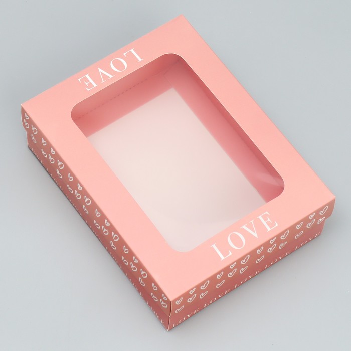 Коробка подарочная «LOVE» 16,5 × 12.5 × 5 см