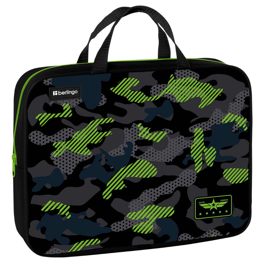 Папка А4 с ручками "Black and green", текстиль