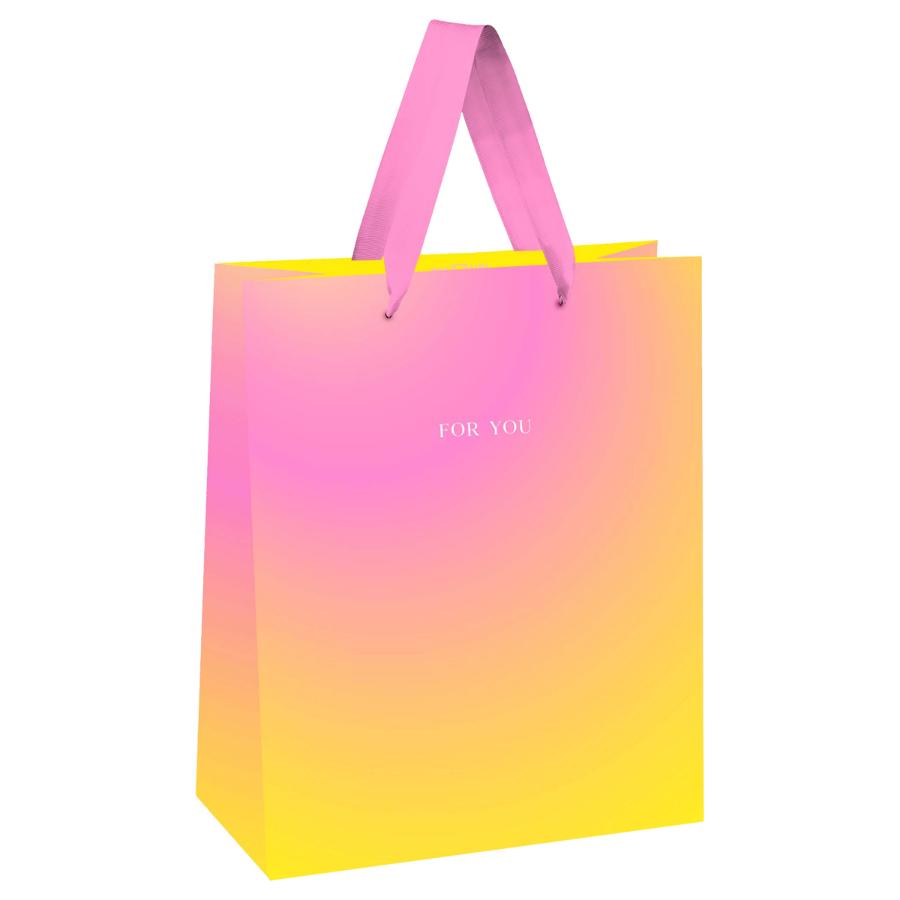 Пакет подарочный 18×23×10 см "Duotone. Pink-Orange gradient"