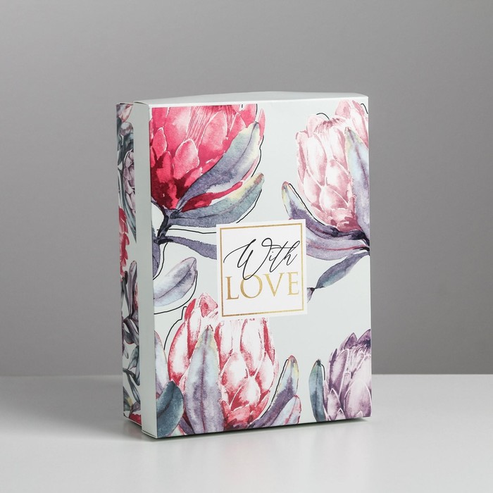 Коробка подарочная складная «Цветочная», 21×15×7 см