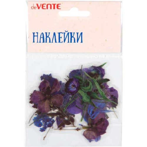 Наклейки deVENTE "Violet flowers", от 2x6 см до 5x6 см, ассорти
