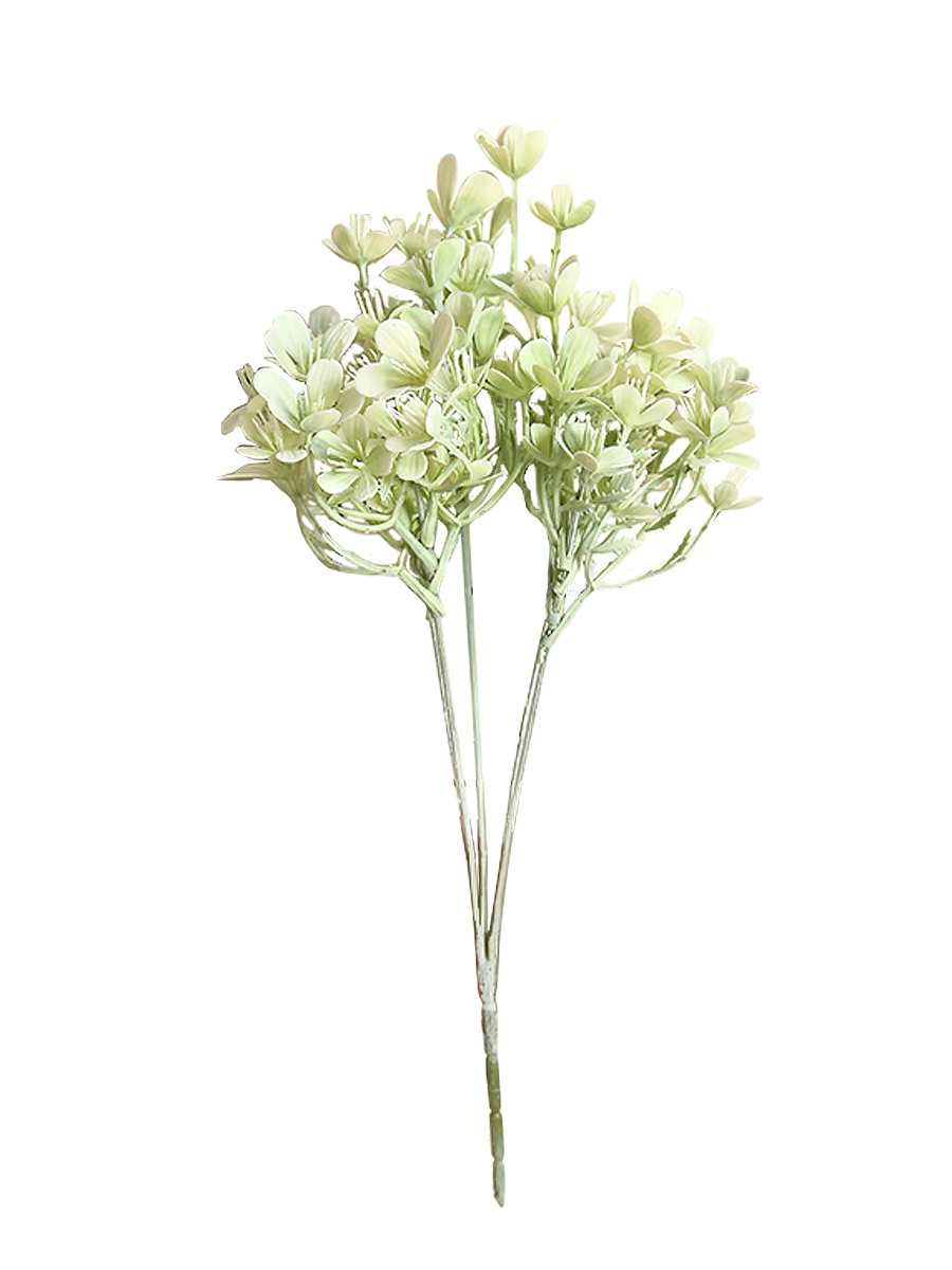 Ветка искусственных цветов "Зеленая" из полиэтилена, 30х10х10 см