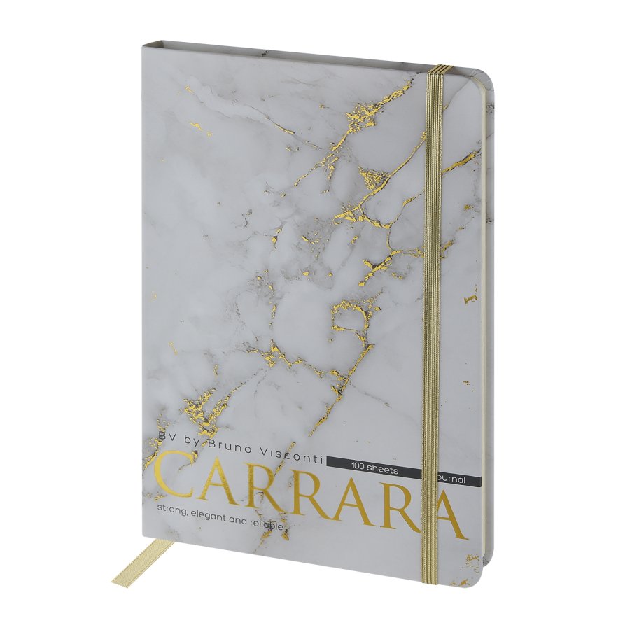 Книжка записная А5 100 л, MEGAPOLIS JOURNAL "CARRARA". кожзам, на резинке,линия