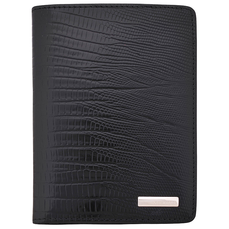 Обложка для паспорта с тиснением "Passport", 13,5х19 см, кожзам, черная