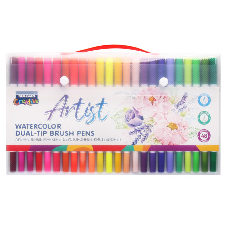 Набор маркеров для скетчинга Artist, 48 цветов, двусторонние
