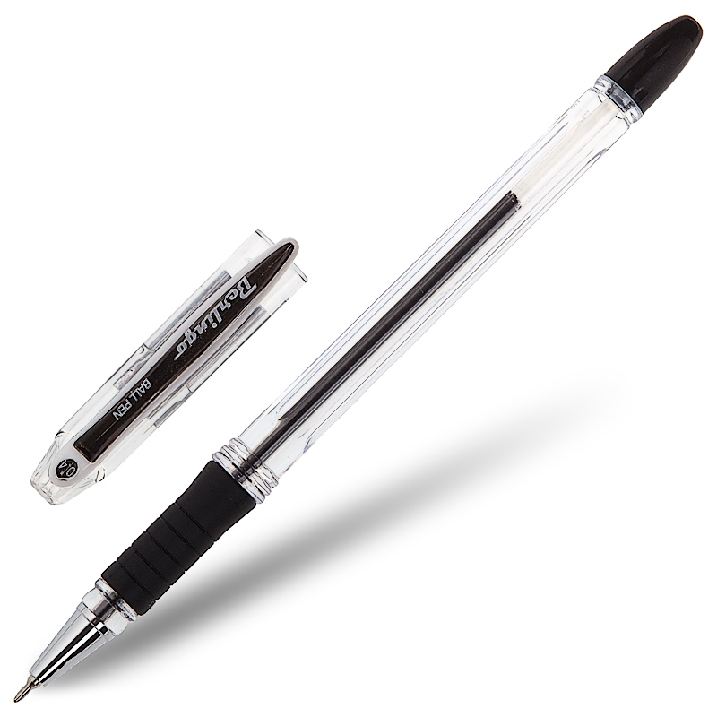 Ручка шариковая Berlingo "I-10" 0,4 мм, грип, на масляной основе, черная