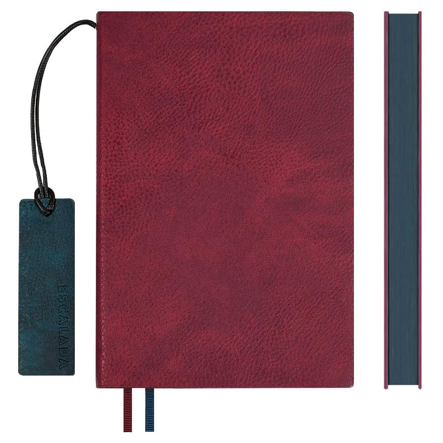 Ежедневник А5 160л  ESCALADA, Шеврет бордовый, недатированный, кожзам