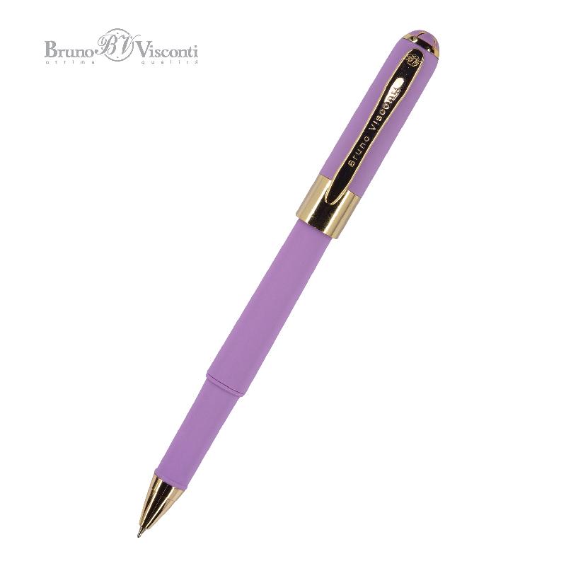 Ручка шариковая Bruno Visconti "MONACO" 0,5 мм синяя, сиреневый корпус